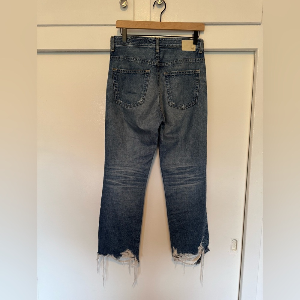 AG Rhett Distressed High Rise Straight Leg Jean 27 - Picture 5 of 13